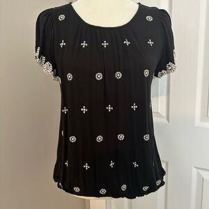 LOFT Embroidered Detail Top